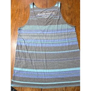 Mossimo Supply Co Men's Stripped Sleeveless Tank Top Size XLarge Y2K Skater Surf